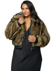 [Sunday in the City] Nightshade Fur Bomber Jacket in Brown