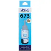 在飛比找momo購物網優惠-【EPSON】673 原廠淡藍色墨水罐/墨水瓶 70ml(T