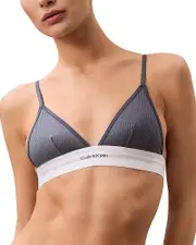 Calvin Klein Cotton Modal Stretch Rib Unlined Triangle Bralette
