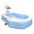 Intex Swim Center Shootin' Hoops 257cm Inflatable Family Pool w/Basket Ball 3y+