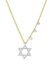 Meira T 14K White & Yellow Gold Diamond Star of David Pendant Necklace, 18