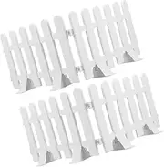 Yardenfun Indoor Picket Fence Panel 4 Pack PVC Fencing Small Garden Edging Borders for Landscape Easy to Install Plastic Garden Bed Fencing