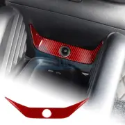 Red Carbon Fiber Interior Cigarette Lighter Cover For Mini J01 EV Cooper 2024-UP