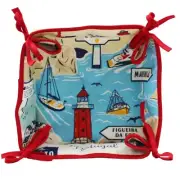 100% Portuguese Cities Landscapes Red Bread Basket