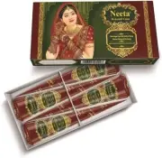 Neeta Mehendi Body Art All Natural Herbal Pure Henna Past Pack of 4 Pieces Cones