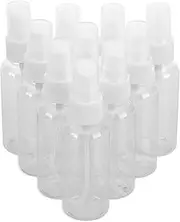10 Pcs Refillable Spray Bottles 2oz/50ml Clear Empty Fine Mist Plastic Mini Travel Bottle Set, Small Liquid Containers