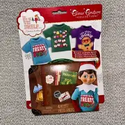 Elf on the Shelf NEW Brown Suitcase with 3 Tee shirts Claus Couture Sweets