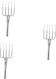 Gatuida 3pcs Bean Sprout Fork Plants Small Garden Fork Garden Fork Small Gardening Digging Fork Pot Plant Trowel Digging Fork for Gardening Garden Spading Fork Silver Stainless Steel