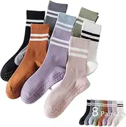 [AMXGPT] Women Yoga Socks ，Ballet Pilates Non-Slip Gym Trampolines Grip Sticky Gripper Workout with Arch Support floor Breathable Soft Sport Socks