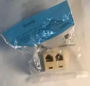 AT400E Modular Adapter - (2)F 6P4C RJ12 Jacks to (1)M 8P8C RJ45 Plug