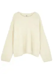 Totême Brushed Alpaca-blend Jumper - Off White - M/L M/L