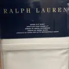 Ralph Lauren 464 TC Flat Sheet 100% Cotton Percale - Tuxedo White - Queen - NWT