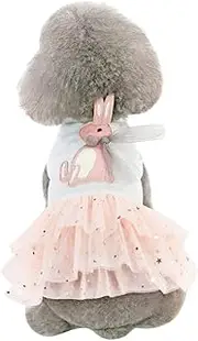 BCOATH Pet Gauzy Dress Adorable Cotton Tutu Skirt for Dogs for Spring Summer Parties Comfortable and Lightweight Pink XL