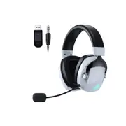 Wireless Gaming Headset Bluetooth 5.3 Wireless Gaming Headphones Detachable Flexible Microphone-White