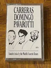 Carreras Domingo Pavarotti Cassette: "Favorite Arias", MGT 47176, FACTORY-SEALED