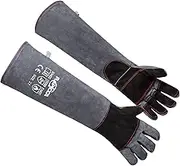 RAPICCA Animal Handling Gloves Bite Proof Kevlar Reinforced Leather Padding Dog,Cat Scratch,Bird Handling Falcon Gloves Grabbing,Reptile Squirrel Snake Bite