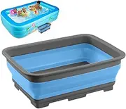 Keyubria Foot Wash Basin,Folding Foot Bath Bowl | Pool Accessories Feet Soaking Bucket for Pedicure Hot Water Dry Skin Adults Kids Travel Camping Outdoor Beaches Home