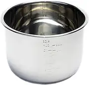 8L Rice Cooker Liner Pan 304 Stainless Steel Liner Rice Cooker Pressure Cooker Double Bottom Liner Pans Thicken Inner Pot