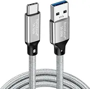 60 W USB A to C Cable Fast Charger 3 m 10 Gbps Data Transmission Nylon Braided 3 A Type-C Cable Suitable for All C-Type Devices PQ100 (3m)