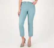 Laurie Felt Regular Wave Denim 5 Pocket Crop Straight Jeans 28W Blue A282085