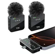 3 in 1 Microphone for iPhone/Android/Camera Mini Microphone for Record Interview Vlogs YouTube Tiktok