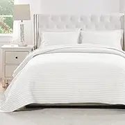 Greenland Home Textured Fashion Bedding Set, 2-Piece Twin/XL, Vineyard White