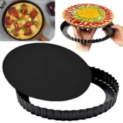 9" Flan Tin Tart Pie Pan Fluted Cake Baking Tray Non-Stick Loose Base Round AU
