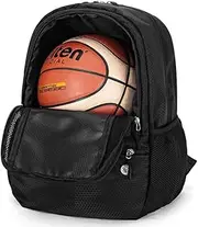 [Generic] Basketball Backpack with Ball Compartment Basketball Bag with Shoes Compartment Fit Volleyball, Soccer, Swim, Gym, Travel