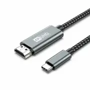 USB C to HDMI Cable 6Ft,4K High-Speed USB 3.1 Type-C to HDMI Cord (Thunderbolt 3/4)