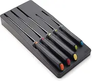 Joseph Joseph Elevate Knives Store 5-Piece Knife Set, with Paring, Serrated, Santoku, Chef's, and Bread Knives - Multicolour