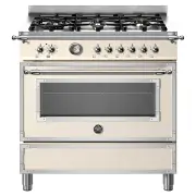 BERTAZZONI Heritage 900mm Dual Fuel Cooker - Avorio (Ivory) HER96L1EAVT