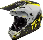 Fly Racing Formula CP Manic, motocross helmet , color: Matt Grey/Black/Yellow , size: M