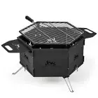 Costway Portable Charcoal Grill Stove Fire Pit w/ 360-Degree Rotatable Grill