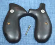 RETRO BANANA TARGET GRIPS FOR S&W K, L FRAME 686, 66 ROUND BUTT EBONY WOOD # 7