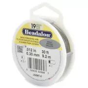 Beadalon Stringing Wire 19strand Wire .012 Bright 30ft/ spool-Beading wire