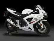 YOSHIMURA 110-569-5N80 Slip-on Muffler, Tri-Cone Cyclone Export SPEC ST, Titanium Cover/Carbon End, GSX-R750 (K8-K9 GR7LA Canadian Specifications)