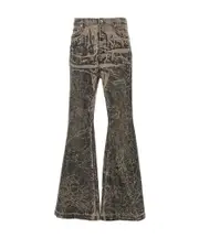 buttoned bootcut jeans 34,30,32 Green