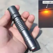 1mw Adjustable Focus 593nm Yellow Laser Pointer Pen Light Flashlight