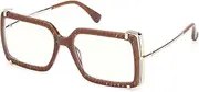 [MaxMara] MM5155-B 056 Havana/Texture 55/17/135 Women's Glasses, 056 Havana/Texture, 55/17/135