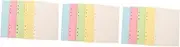 HOODANCOS 3sets Refillable Planner Binder Paper A5 Size 6 Hole Punched College Ruled Colors Supplies 100sheets*3