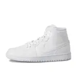 NIKE AIR JORDAN 運動鞋 1 MID TRIPLE WHITE PATENT SWOOSH 新品 BQ00