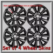 Black Wheel Skins 17" Fits Sorento Hubcaps Fits 2016-2020 Black Wheel Covers (for: Kia)