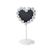 ESC08 Metal Framed Heart Shape Chalkboard Table Stand, 12-inch