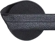 Nine Looms Flat Elastic Band for Sewing,1 Inch 25mm, 3 Yards High Elasticity Charcoal Elastic Cord Elastic Rope Knit Elastic Spool for Sewing DIY Crafts (3Y Charcoal)
