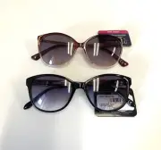 New, 2 Pair Women Sunglasses Foster Grant, 100% UVA-UVB Lens Protected