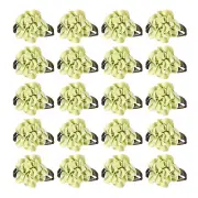 20Pcs 1" Ribbon Flowers Bows Mini Satin Roses Flowers Yellow