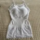 Shapeez THE TANKEE WITH BUILT-IN BRA ADJUSTABLE STRAPS White/Bridal Lace Small B