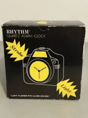 Vintage RARE RHYTHM Strobe Light Quartz Alarm CLOCK New in Box