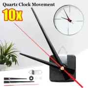 10X Silent Quartz Clock Movement Wall Motor Mechanism Long Spindle Repair Kits