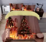 3D Garland Lights Tree O466 Christmas Quilt Duvet Cover Xmas Bed Pillowcases Fay